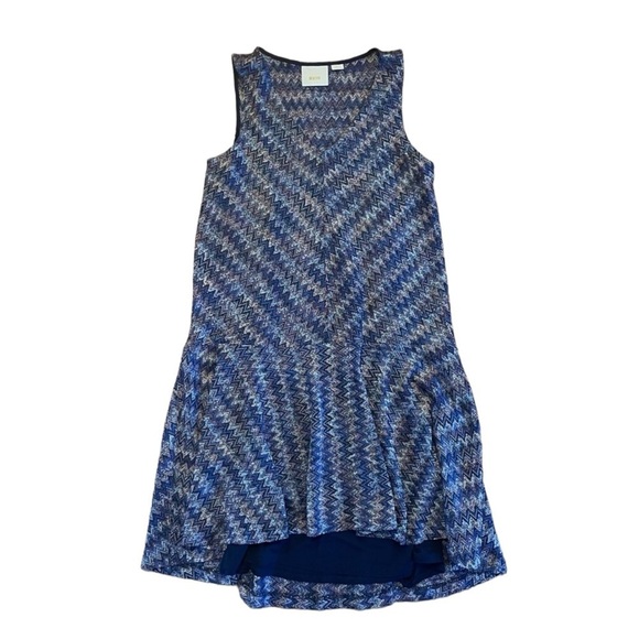 Maeve Anthropologie Westwater Knit Chevron Multi Color Drop Waist Dress - Picture 6 of 13